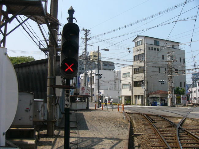 住吉駅の浜寺方面出発信号
